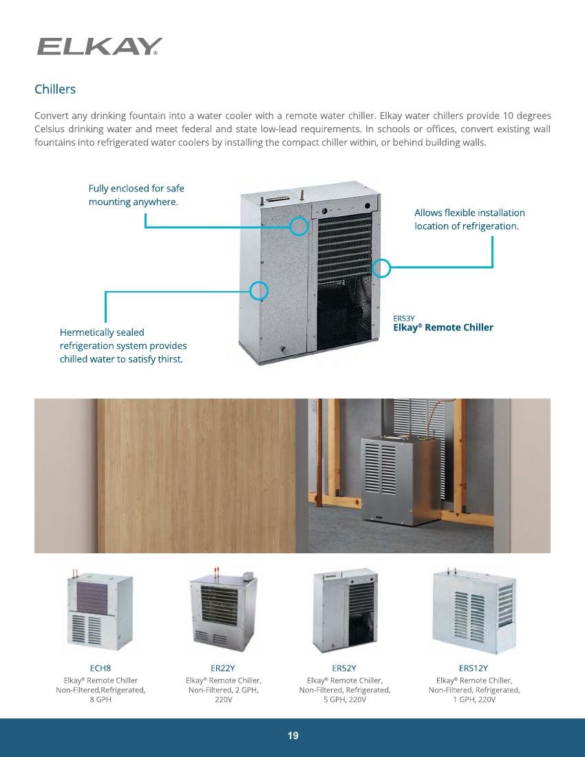 ELVEX GLOBAL catalog page 19: Chillers